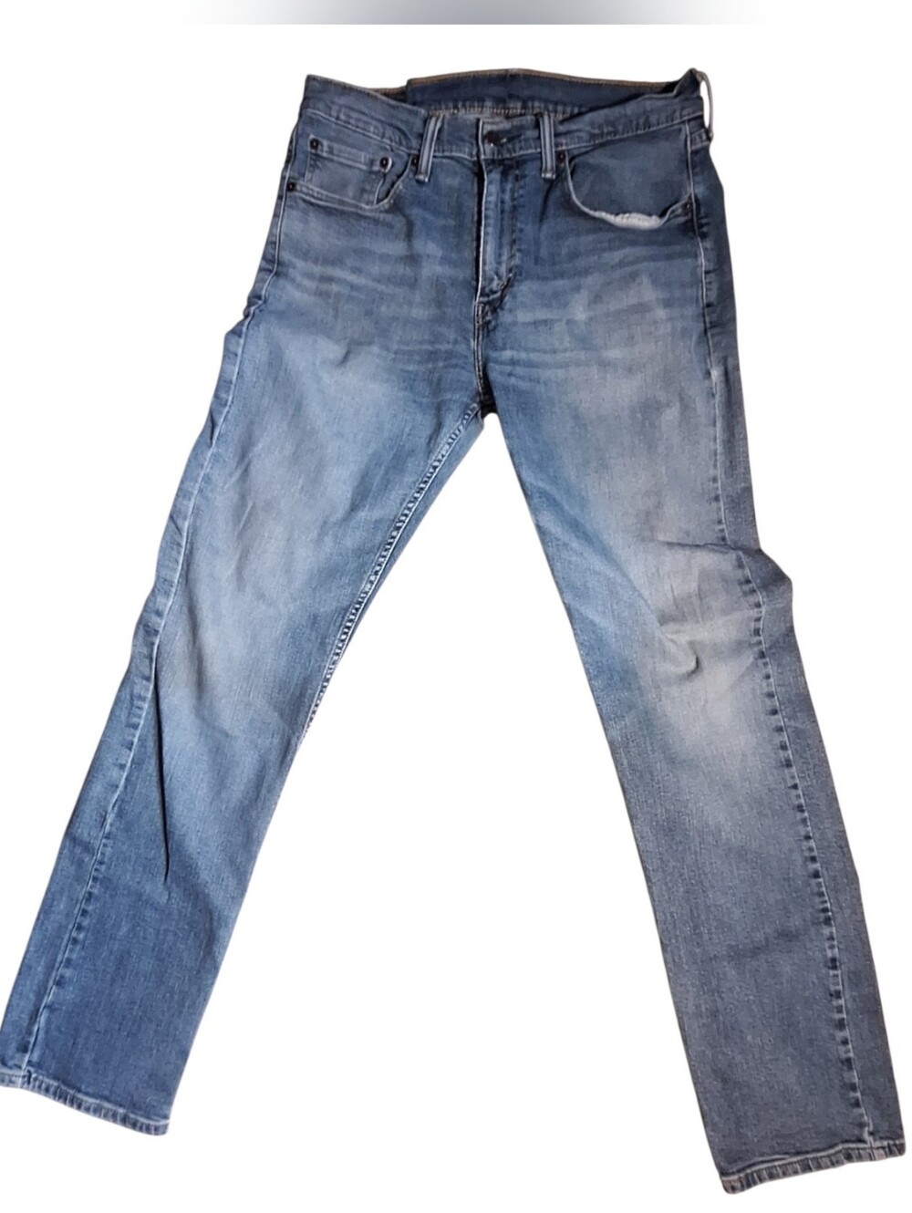 Levis Jeans Mens 32x34 Blue 505 Regular Fit Straight Leg Denim Casual Classic